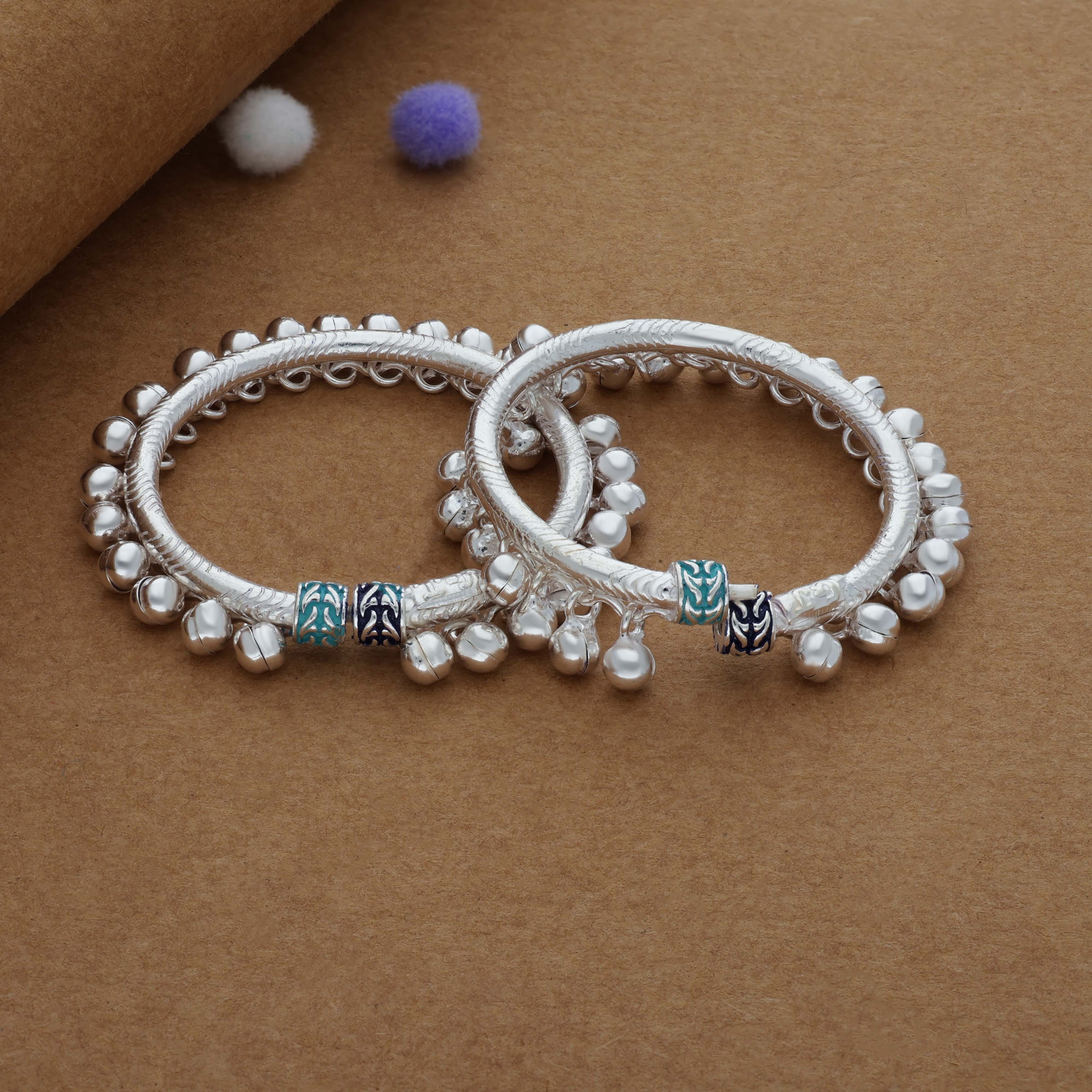 Twinkle Toes Payal 925 Silver Traditional Kid Anklet(3M-6M)