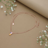 Sparkle Doll Rose Gold Polish 925 Silver Kids Chain Pendant (3+ Years)