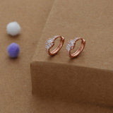 Royal Cluster 925 Silver Women Hoop Earring
