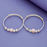 Tiny Peony 925 Sterling Silver Adjustable Kid Bangles