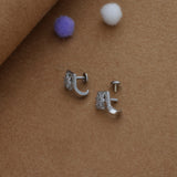 Classic Bliss 925 Silver J Type Earring