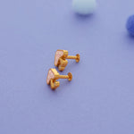 Dreamy Pink Mushroom 925 Silver Kids Studs