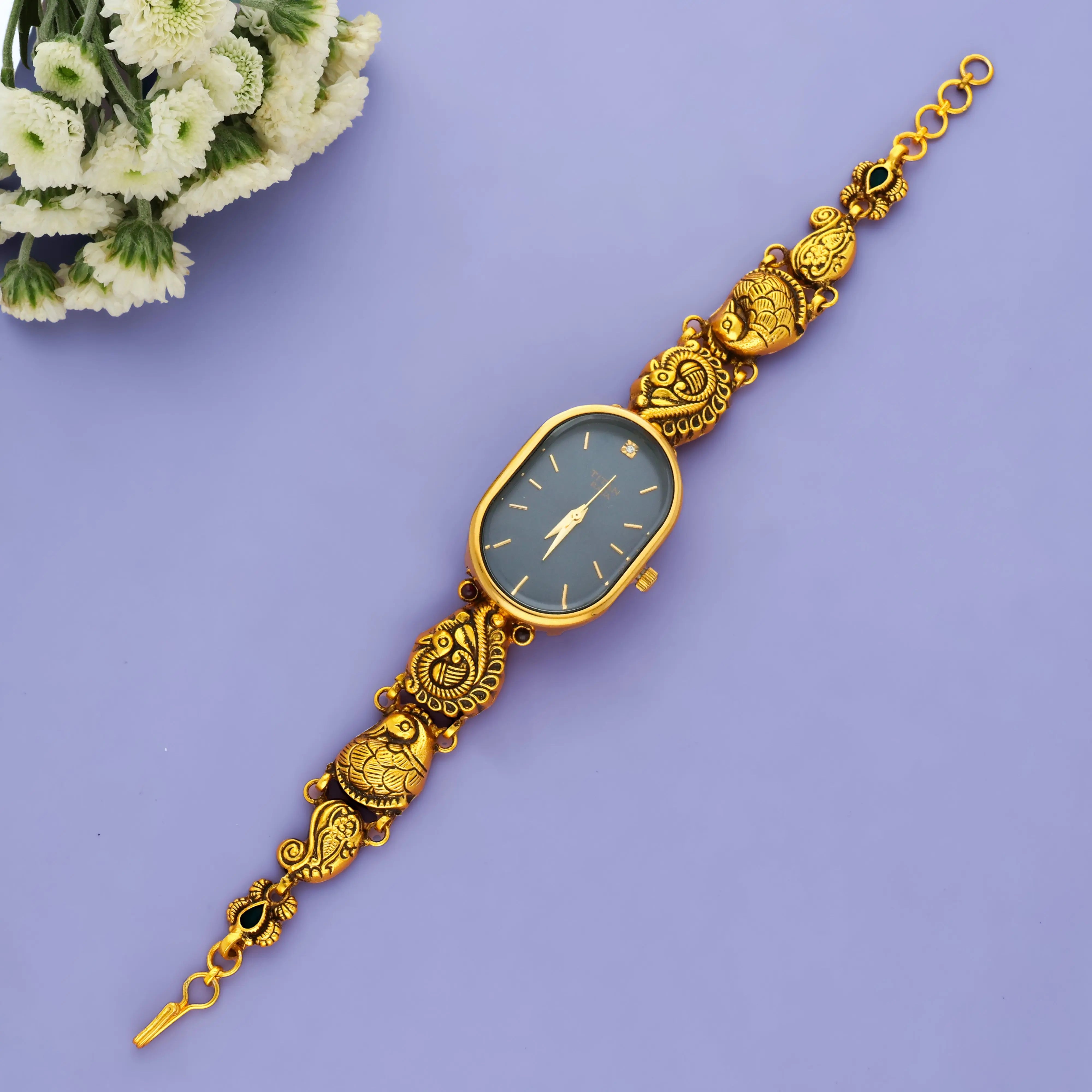 925 Silver Antique Silver Bracelet Watch for Women