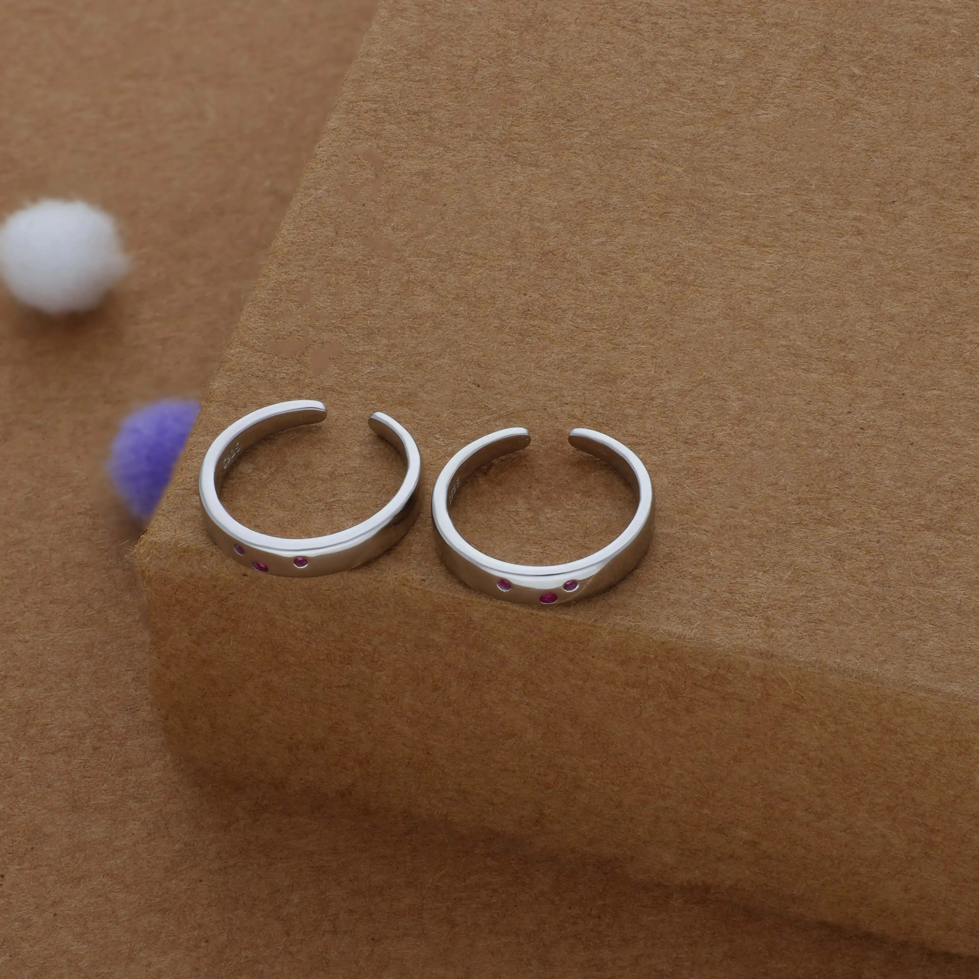 Blush Curve Adjustable 925 Silver Fancy Toering