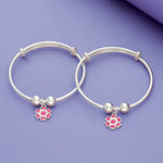 Sweet Berry Bloom 925 Silver Kid Bangles (0-5 Yrs)