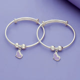 Fairy Wing Adjustable Silver Baby Bangles