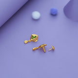 Enchanted Vine Gold Polish 925 Silver Drop Earring
