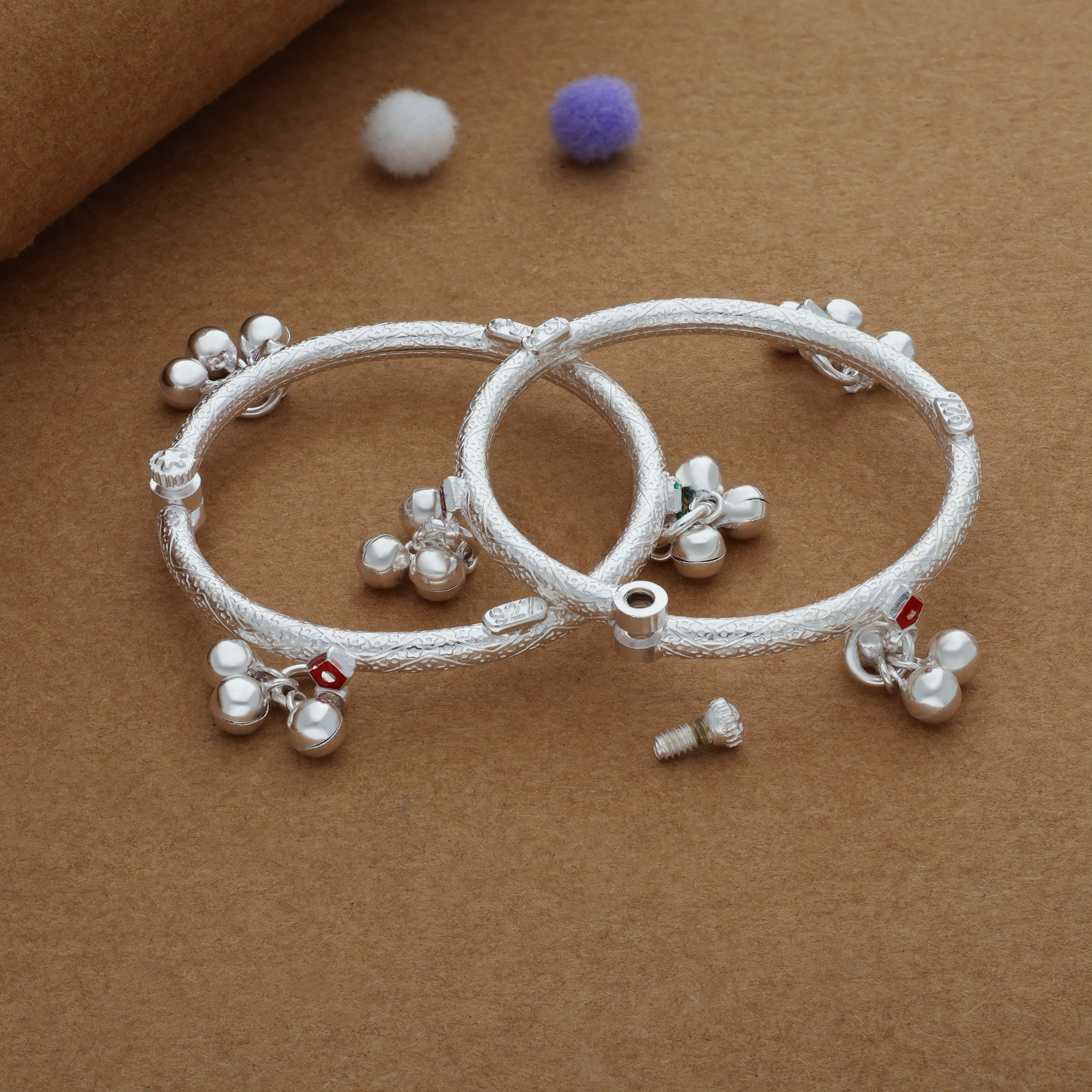 Mini Maharani 925 Silver Traditional Kid Anklet(1Yr-2Yrs)