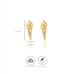 Floral Wave 925 Silver J-Type Earring
