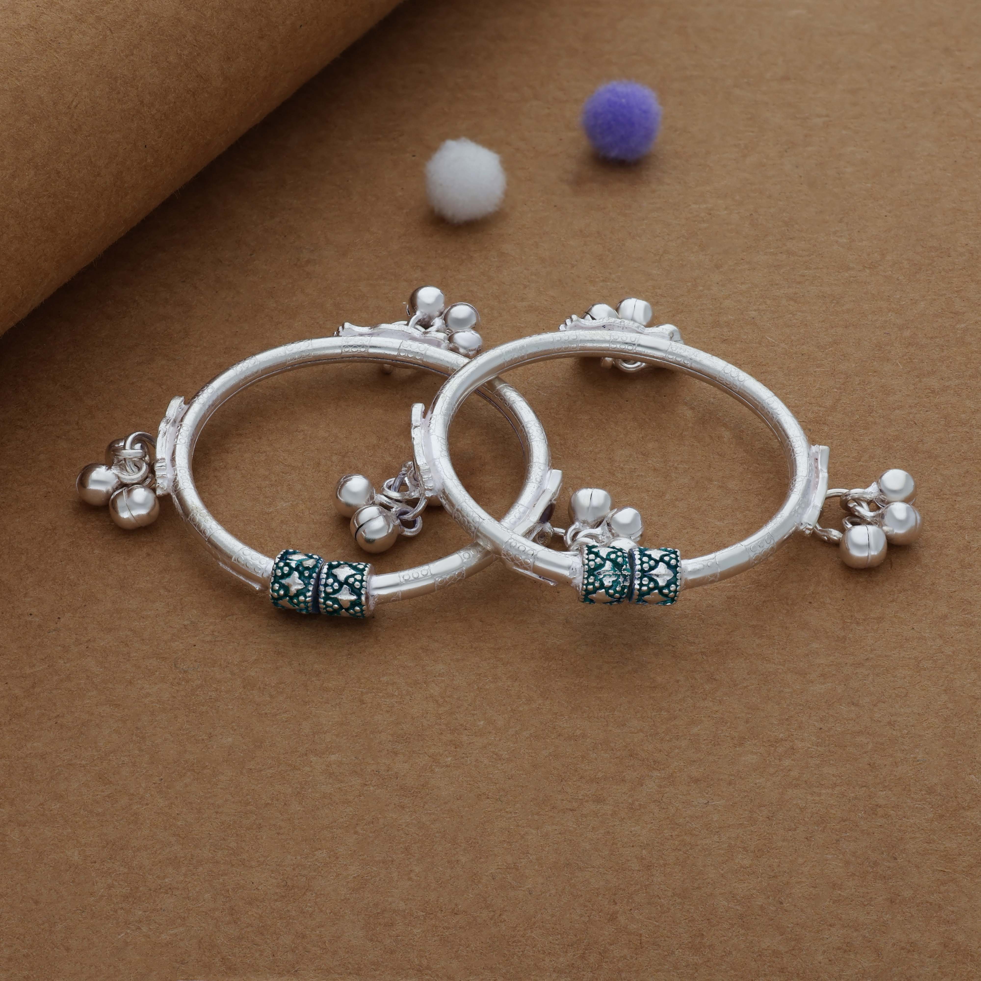 Rosy Bells 925 Silver Kid Anklet(0-6Months)