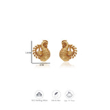 Beautiful Peacock Gold Polish 925 Silver Kid Earring