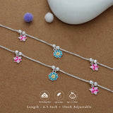 Blossom Charm 925 Silver Kid Anklet (3-5 Yrs)