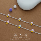 Candy Cone Delight 925 Silver Kid Anklet (4-5 Yrs)