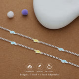 Cute Turtle Charm 925 Silver Kids Anklet (4-6 Yrs)