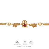 Elegant Mahalakshmi Goddess Gold Polish 925 Silver Kid Bracelet(10+ Yrs)