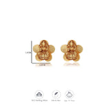 Floral Lakshmi Design Gold Polish 925 Silver Kid Earring