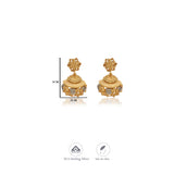 Goddess Temple Look Gold Polish 925 Silver Traditional Women Earring