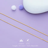 Gold Finish Sleek Chain 925 Silver Women Anklet