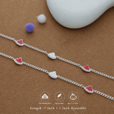 Juicy Watermelon Charm 925 Silver Kid Anklet (4-6 Yrs)