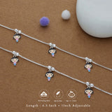 Little Princess Charm 925 Silver Kid Anklet (3-5 Yrs)