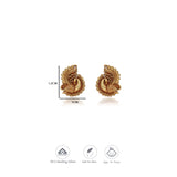 Peacock Look Gold Polish 925 Silver Kid Earring