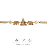 Sri Balaji with Hamsa Design Gold Polish 925 SIlver Kid Bracelet