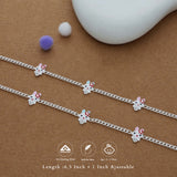 Sweet Bunny Steps 925 Silver Kid Anklet (3-5 Yrs)