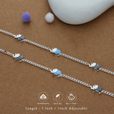 Tiny Elephant Parade 925 Silver Kid Anklet (4-6 Yrs)
