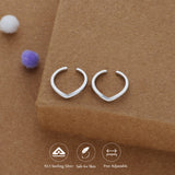 V Shape Minimal 925 Silver Toering