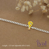 Cute Duck Silver Bracelet for Kids