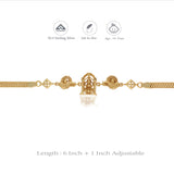 Sri Lakshmi Charm 925 Gold Polish Silver Bracelet