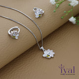 Cute Honey Bee 925 Silver Kids Chain Pendent Set(3+ Yrs)