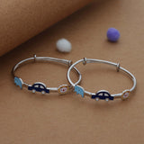 Jumbo Wheels 925 Silver Kids Bangles (0-5 Yrs)