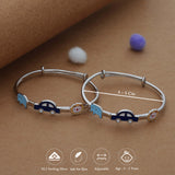 Jumbo Wheels 925 Silver Kids Bangles (0-5 Yrs)