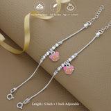 Pink Panda 925 Silver Anklet for Kids(0 - 2yrs)