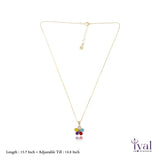 Daisy Flower Gold Polish 925 Silver Kids Chain Pendent(3+ Yrs)