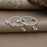 Twisted Classic Silver Anklet for Babies(1 - 2Yrs)