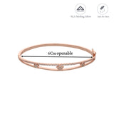 Sparkling Rose Gold Polish 925 Silver Kada