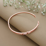 Elegant Rose Gold Polish 925 Silver Kada
