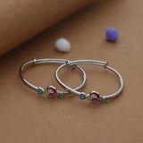 Dora Duo 925 Silver Kids Bangles (0-5 Yrs)