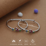 Dora Duo 925 Silver Kids Bangles (0-5 Yrs)