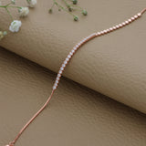 Adorable Rose Gold Polish 925 Silver Bracelet