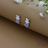 Rainbow Star Kids Silver Earrings (3+ Yrs)