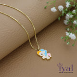 Unicorn Gold Polish 925 Silver Kids Chain Pendent(3+ Yrs)