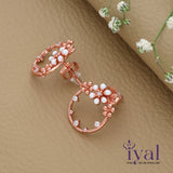 Garland Rose Gold Polish Silver Earring