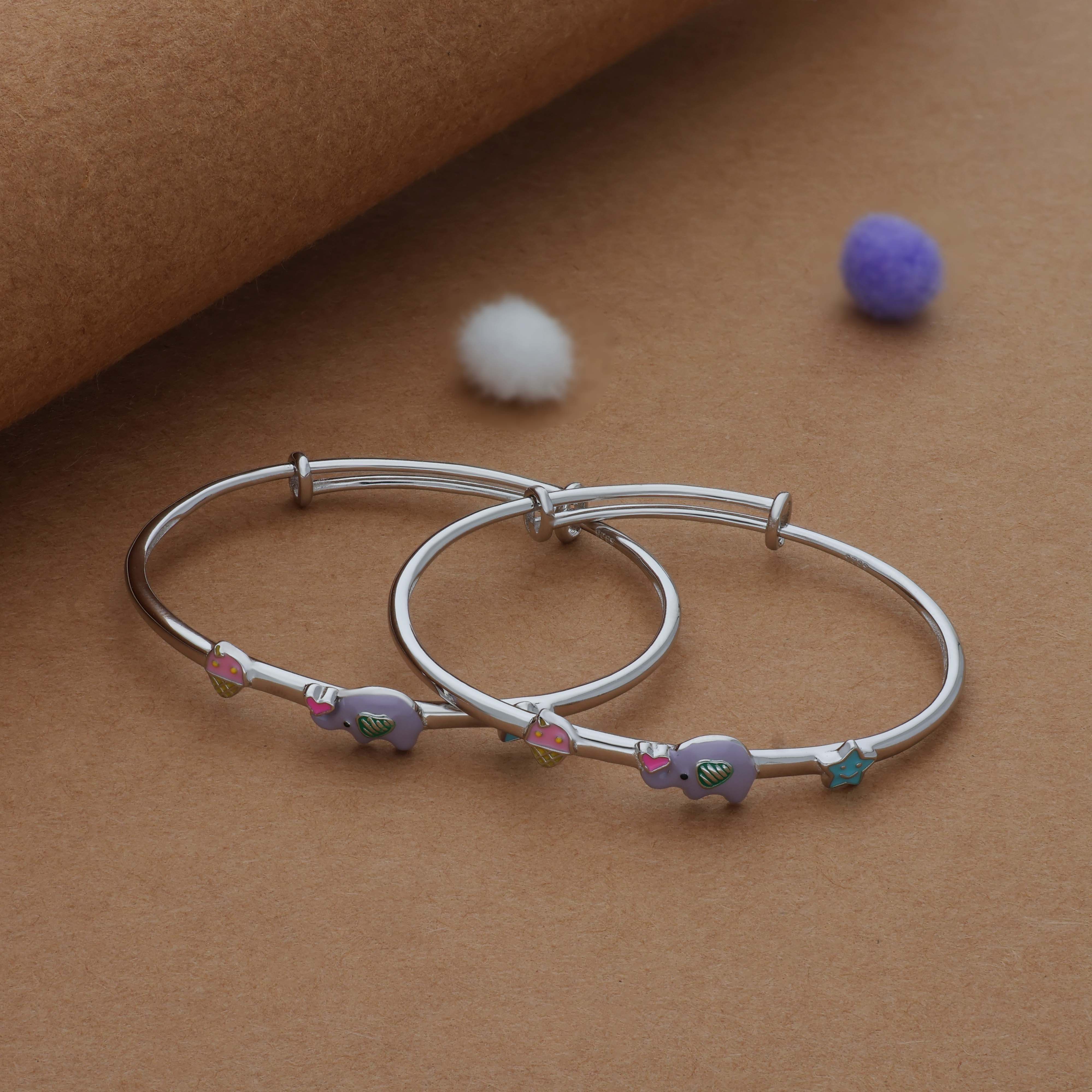 EleGo Star 925 Silver Kids Bangles (0–5 Yrs)