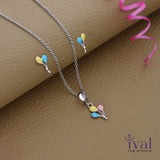 Balloon 925 Silver Kids Chain Pendent Set(3+ Yrs)
