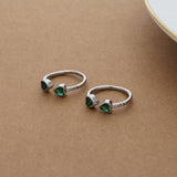 Green Leaf Silver Adjustable Toe Ring