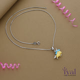Multicolor Unicorn 925 Silver Kids Chain Pendent(5+ Yrs)