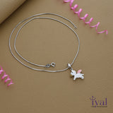 Shimmering Unicorn 925 Silver Kids Chain Pendent(5+ Yrs)